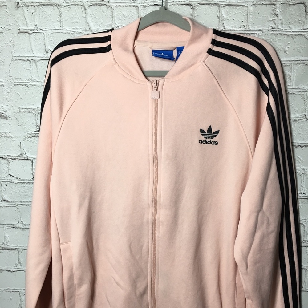 BABY PINK ADIDAS TRACK JACKET